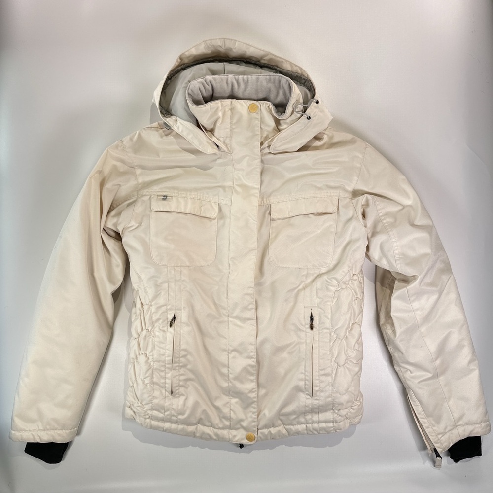 Columbia Women's Cream Hooded Ski & Snow Jacket - Picture 2 of 15